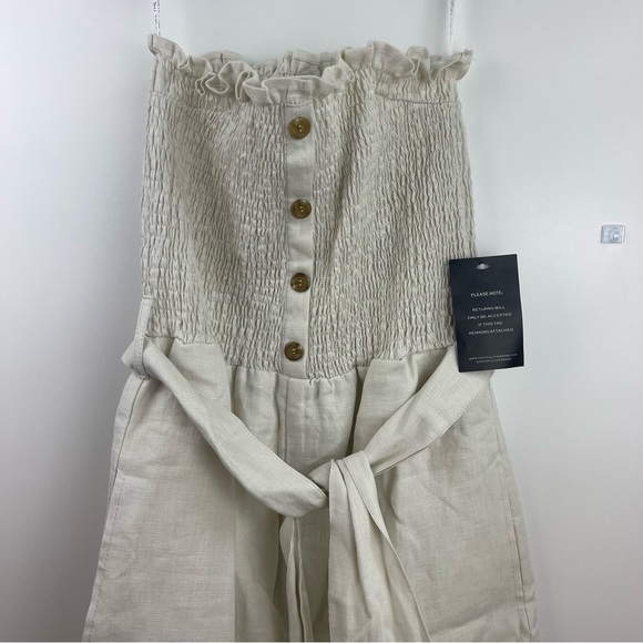 Faithful the Brand Lais Jumpsuit US4/AU8/S in Plain Ecru, NWT, Orig $209 - Picture 10 of 11